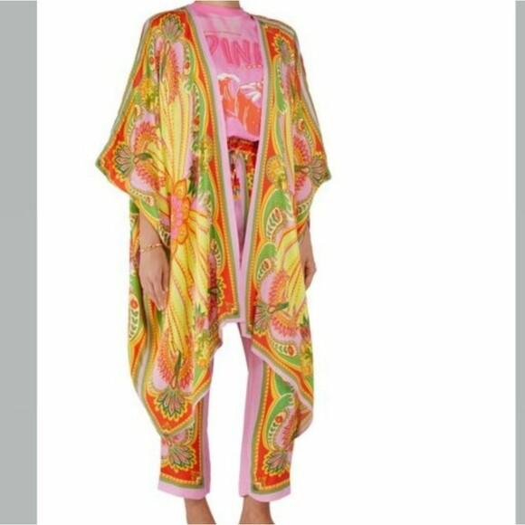 Farm Rio Beach Toucans Scarf Kimono Beach Cover Multi Size Small Eco-Friendly - Picture 8 of 16